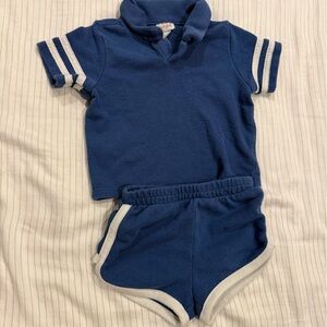 Cat & Jack Blue Short Sleeve Top and Shorts Matching Set